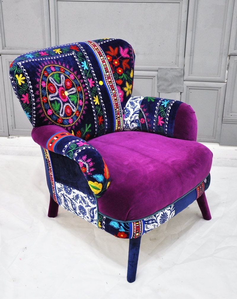 Patchwork armchairs