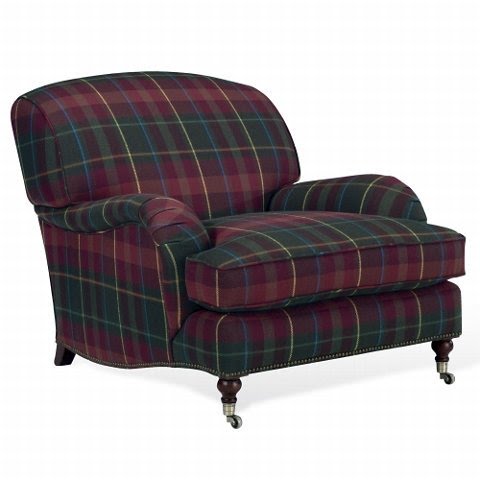 Plaid club chair