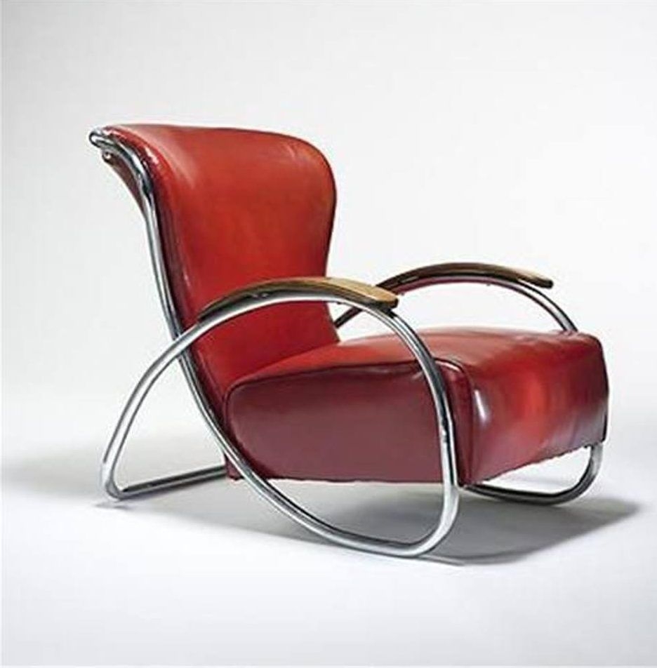 Red leather chairs 4