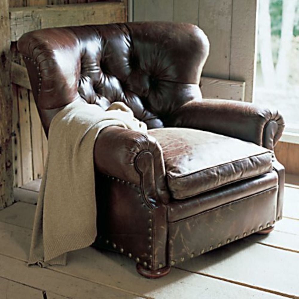 Retro leather armchair