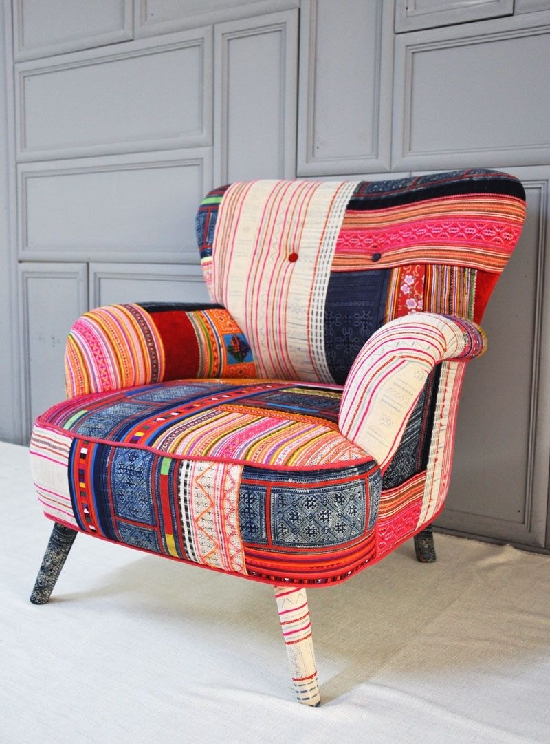Thai Hmong Patchwork Armchair