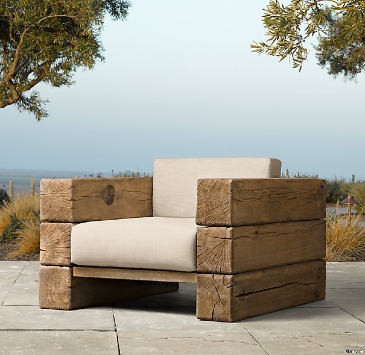 Wooden garden chairs