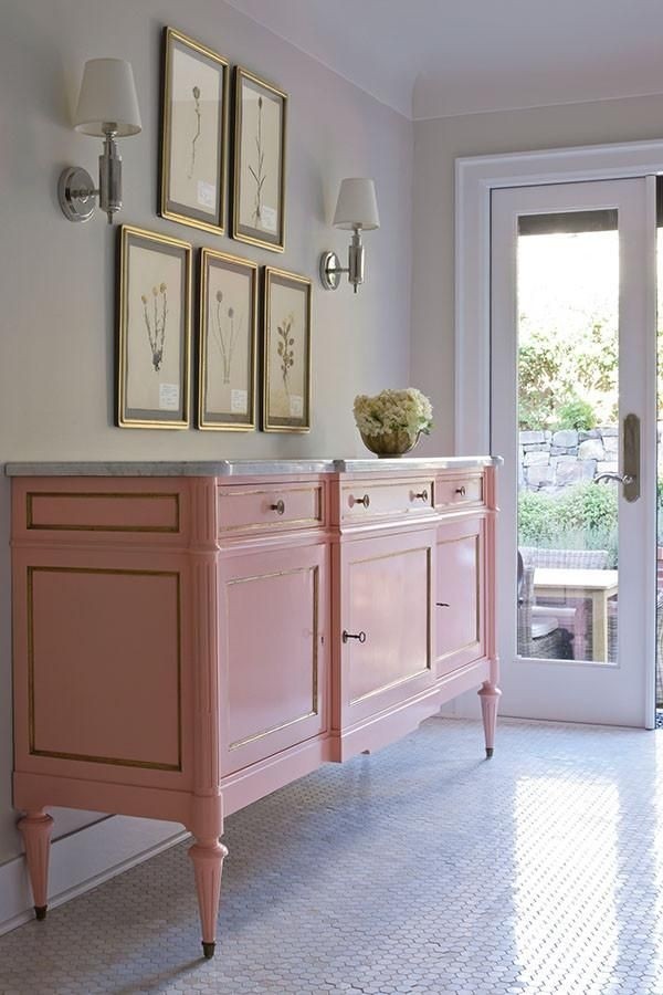 Antique marble top buffet