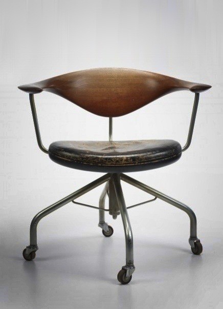 Wooden Swivel Office Chair