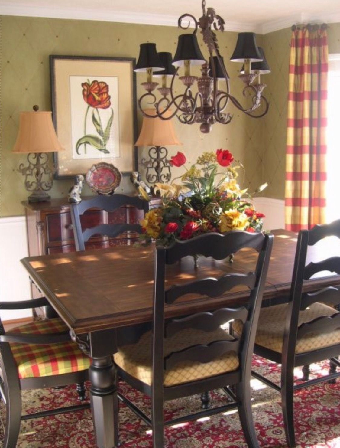 Black fabric dining chairs 3