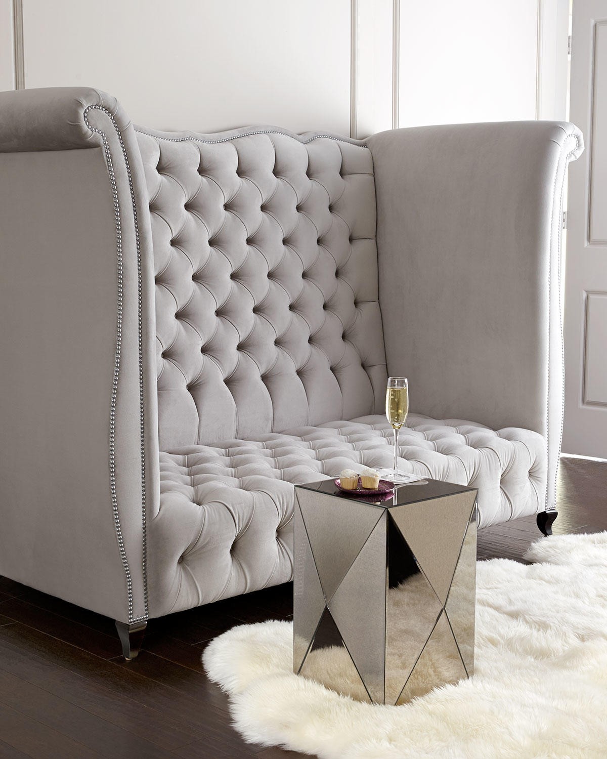 High back tufted sofa 1