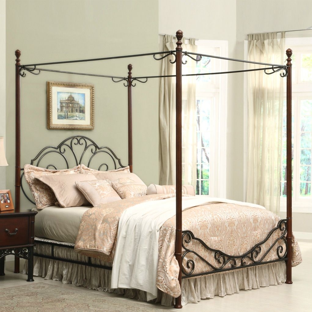 Home Creek Bronze Metal Canopy Bed