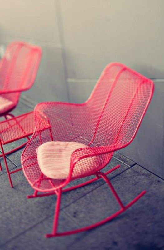 Pink patio furniture