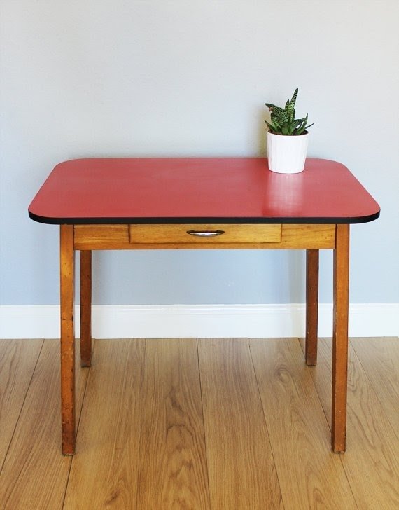 Vintage 1950s 1960s red formica top