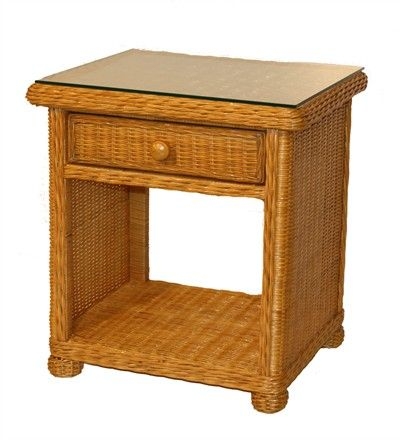 Wicker 1 Drawer Nightstand - Elana