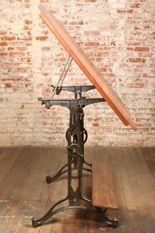 Wooden drafting table