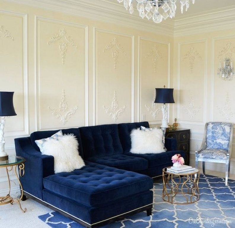 Blue sectional