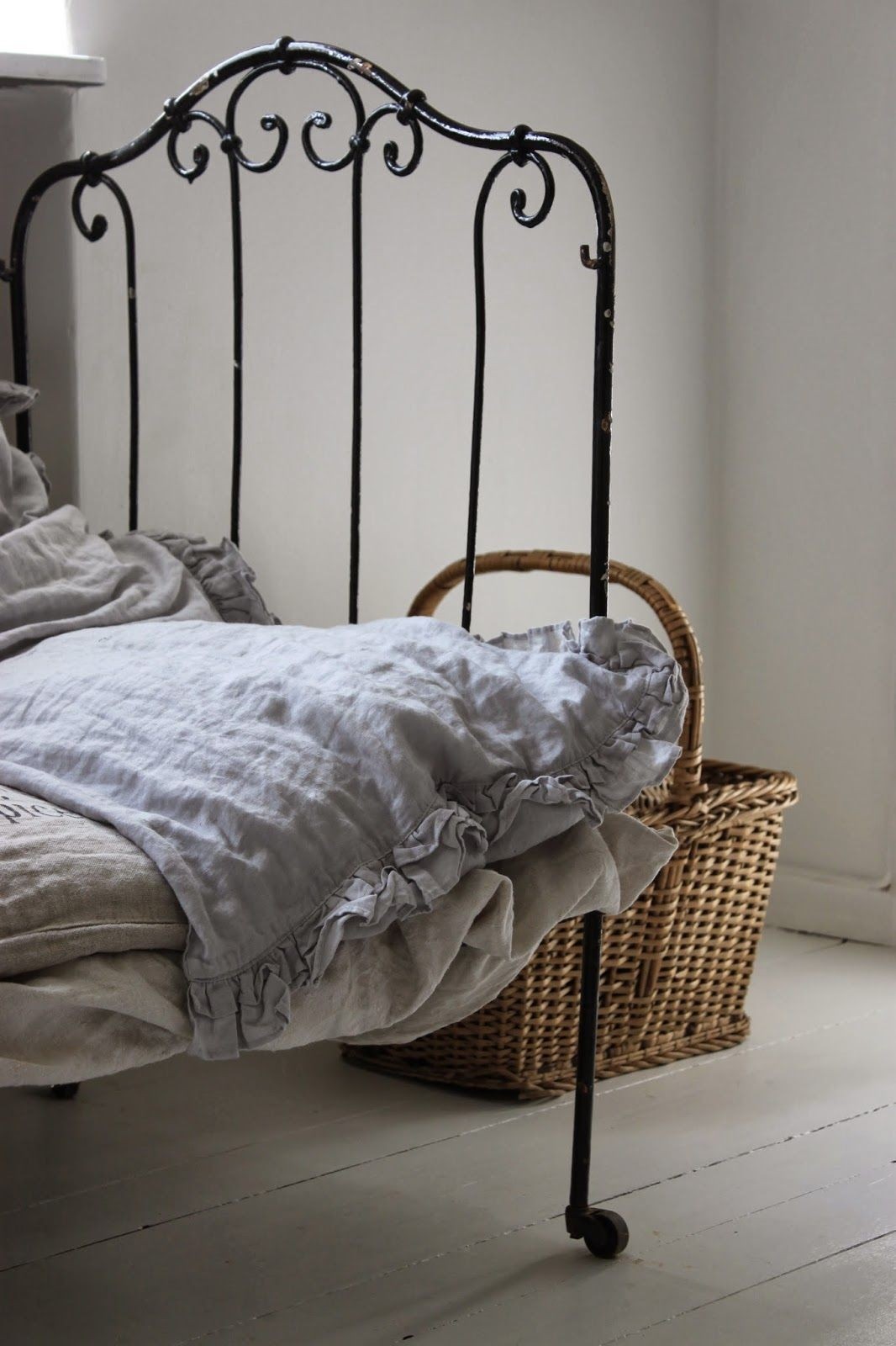 Cast iron queen bed