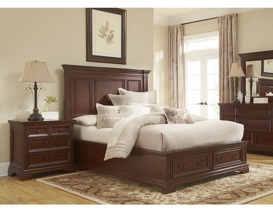 Distressed wood bedroom furniture