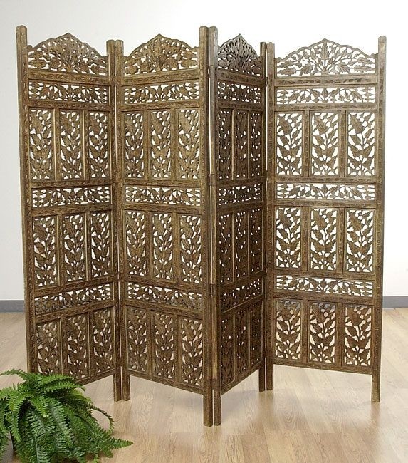 Flower jali 4 panel screen india