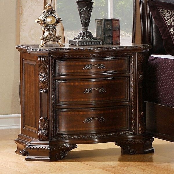 Mandalay Traditional Brown Cherry Night Stand