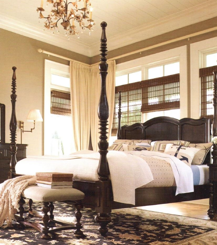 Paula Deen Home Savannah Four Poster Bed In Tobacco