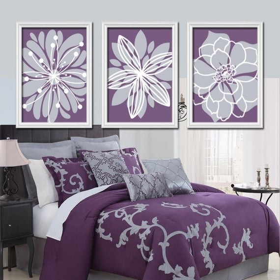 Purple lavender gray flower burst