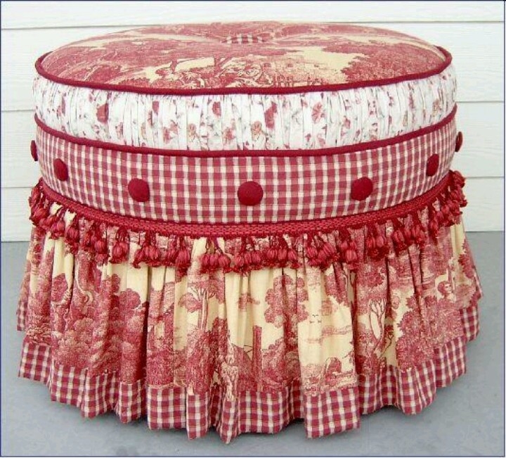 Red footstools