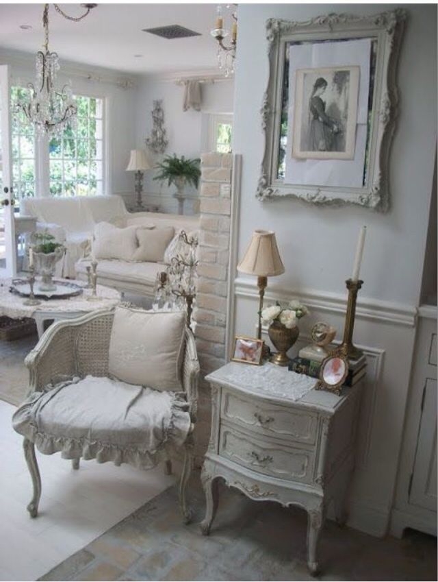 Shabby chic grey bedding