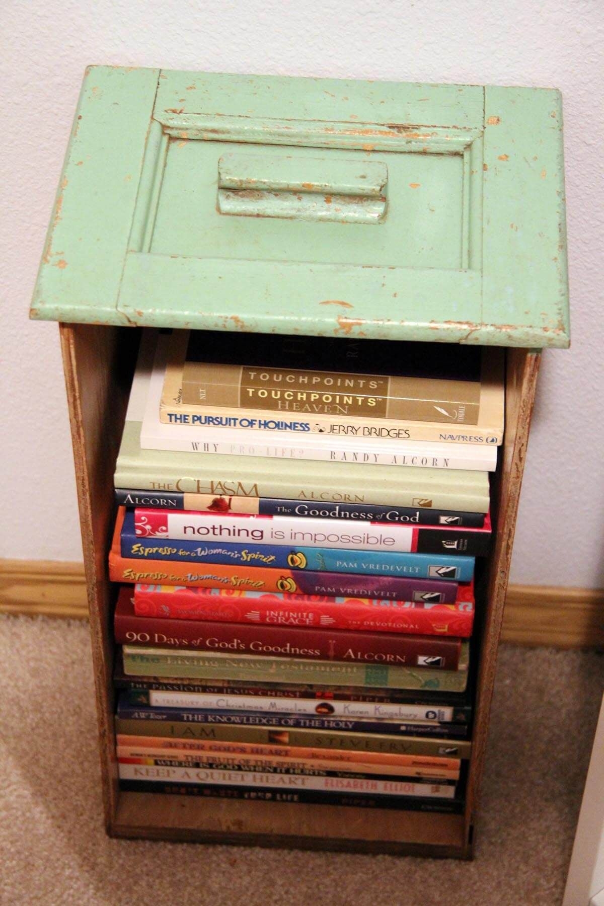 Table top book shelf