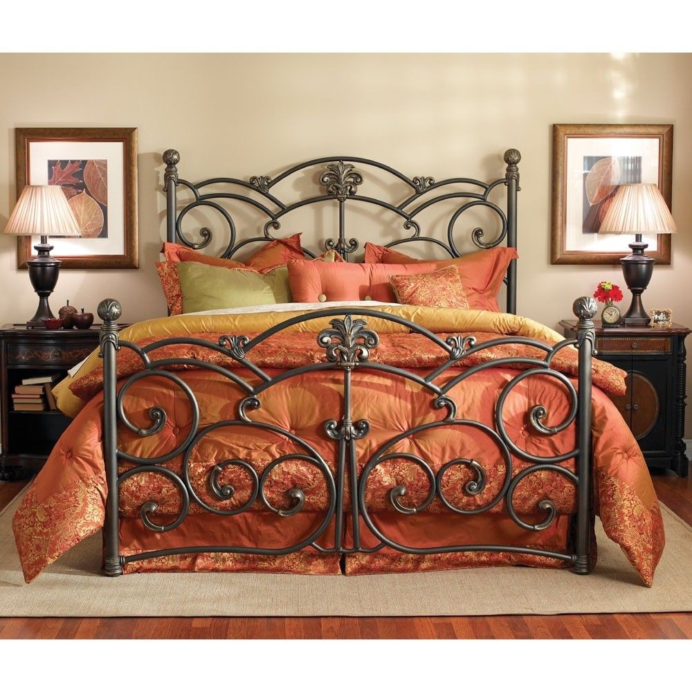 Wrought iron headboard full size