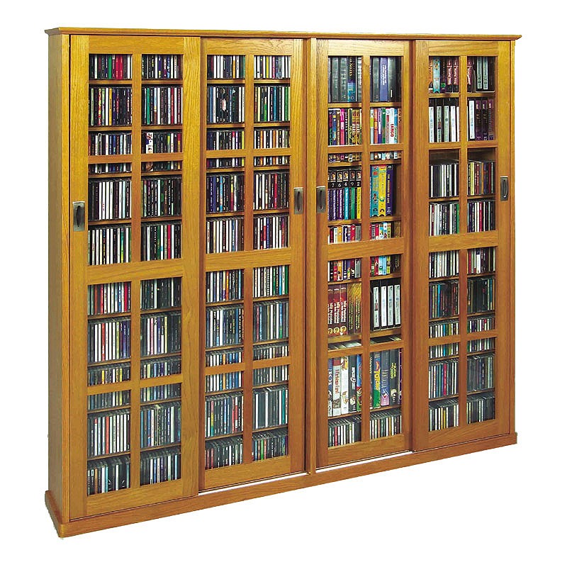 A large dvd storage cabinet can hold a massive disc