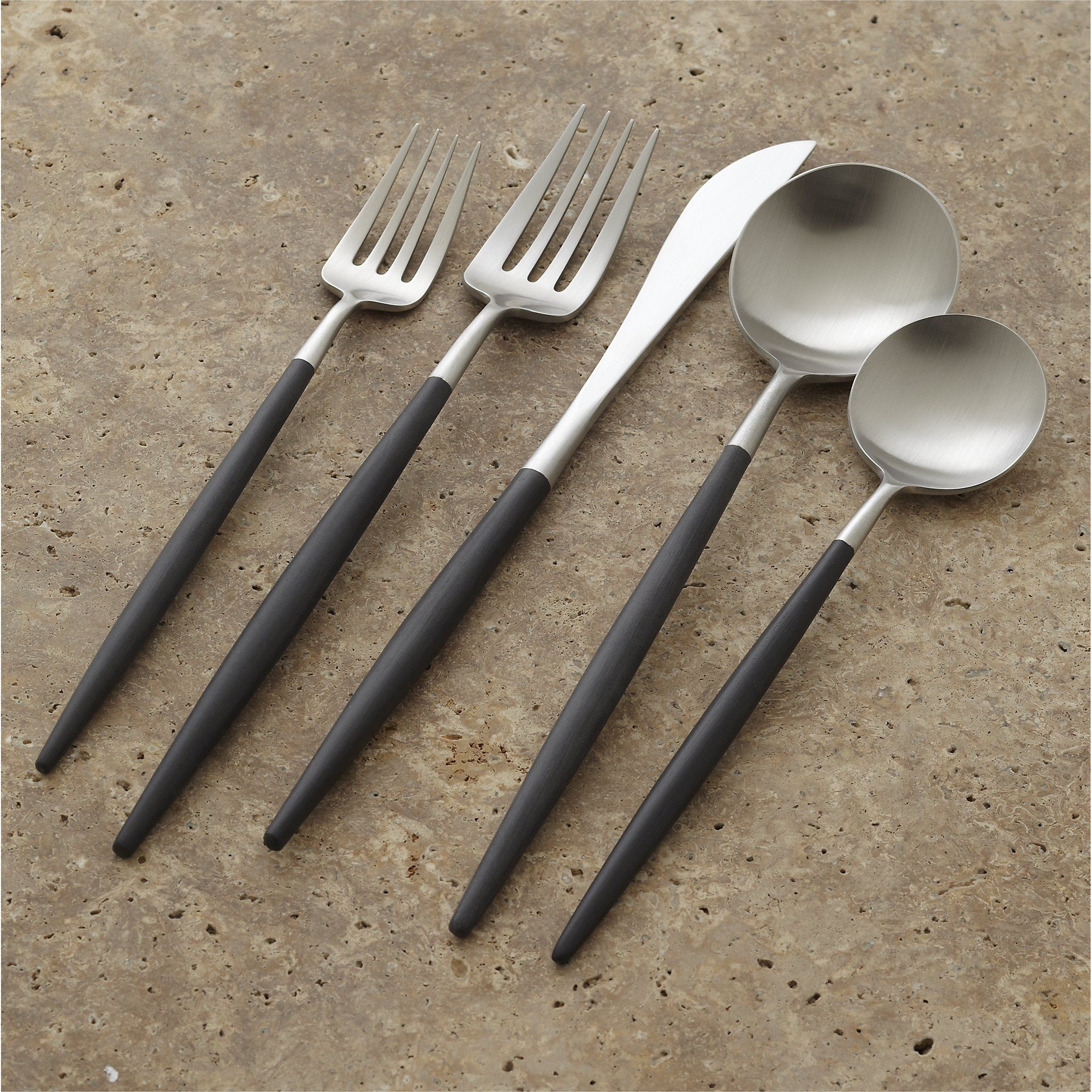 Black stainless steel flatware