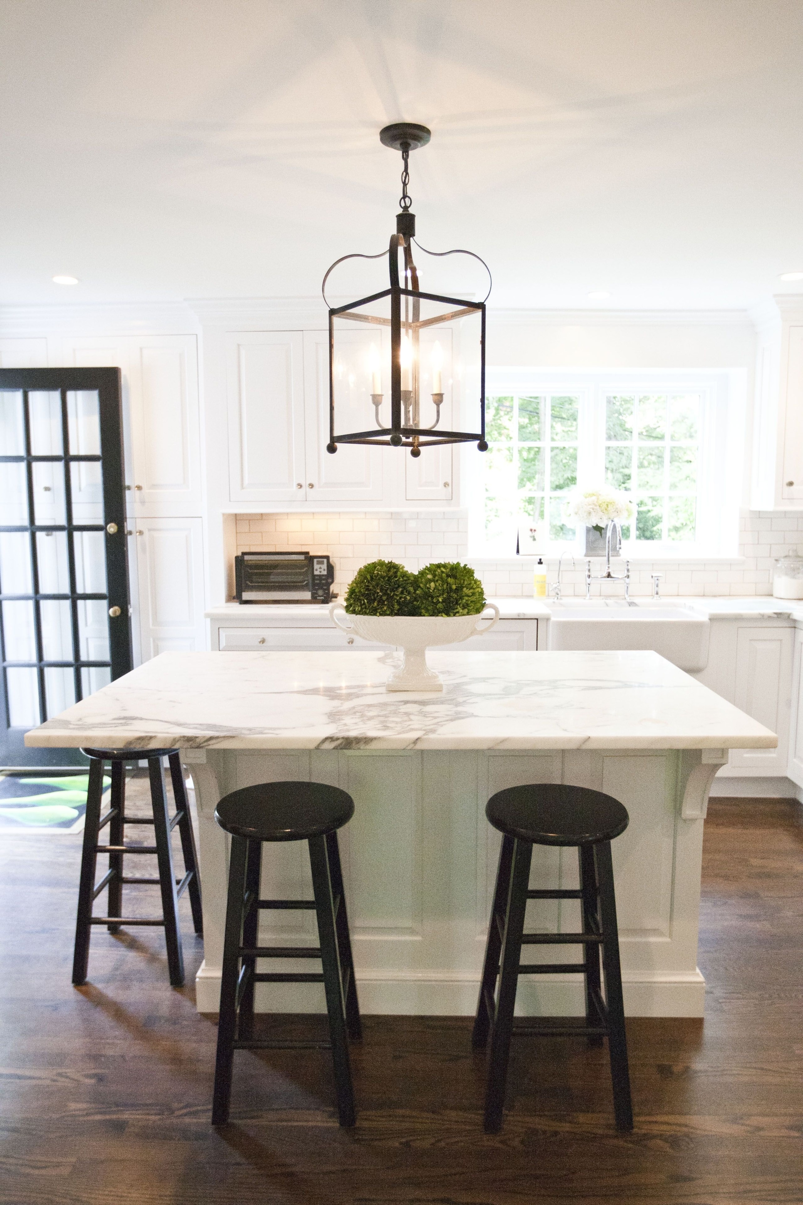 Granite kitchen island with seating