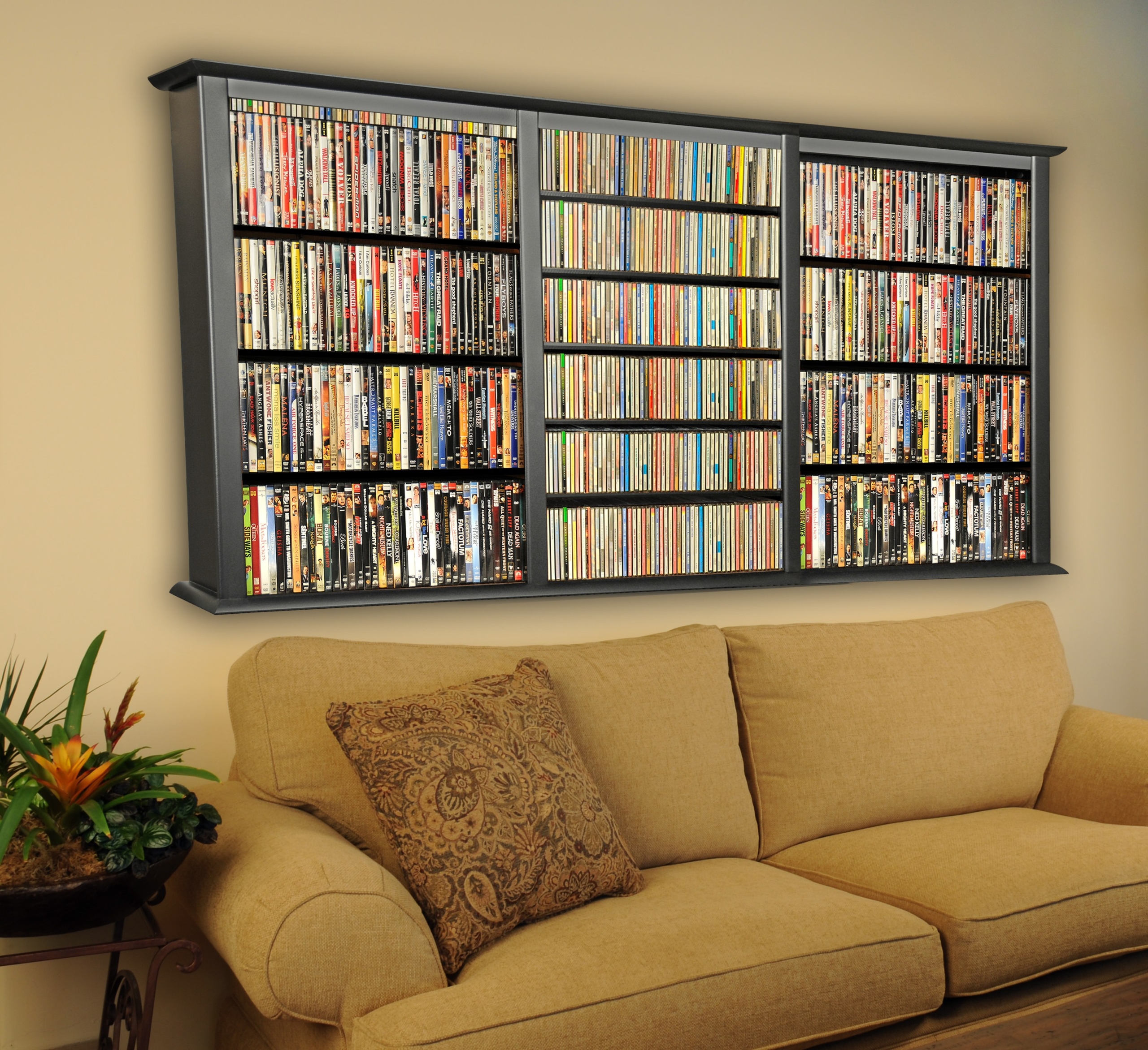 Hanging dvd rack