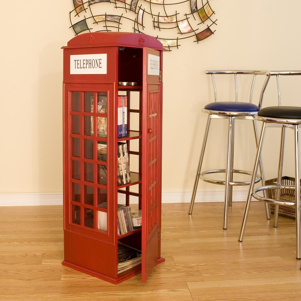 Holly & Martin Jasper Phone Booth Cabinet in Painted Red