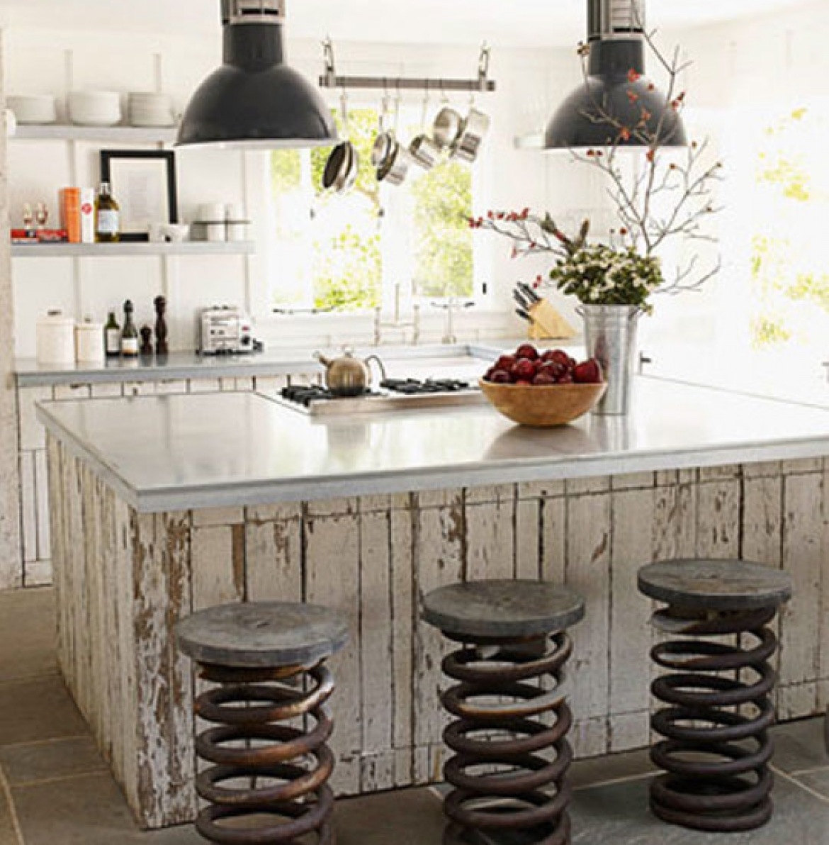 Metal Spring Stool Furniture Industrial