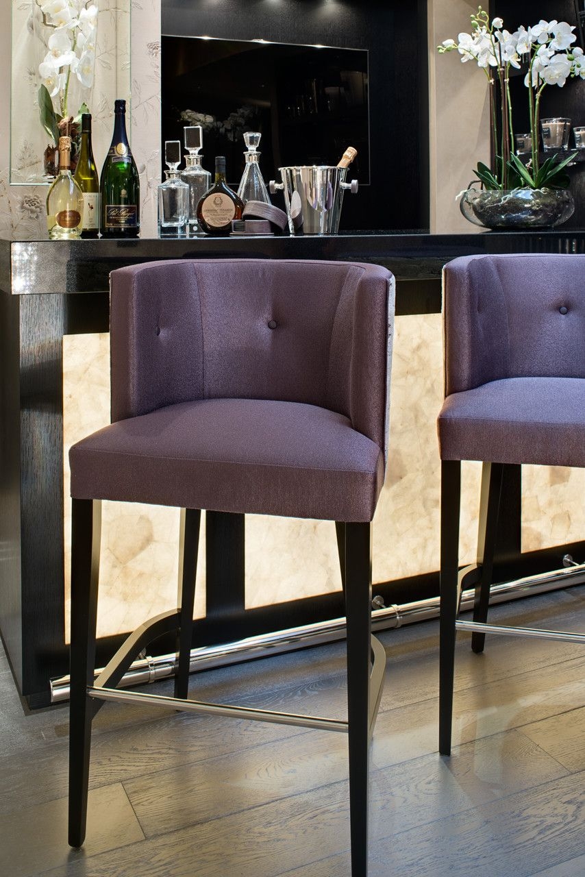 Purple barstools