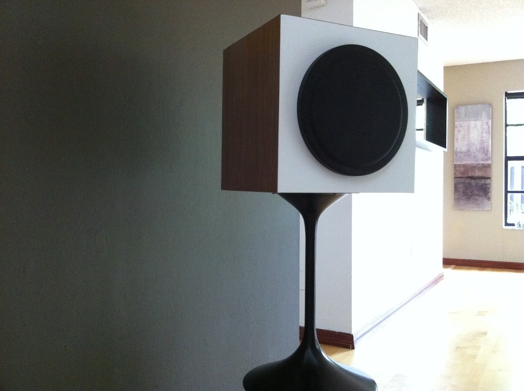 Walnut speaker stands
