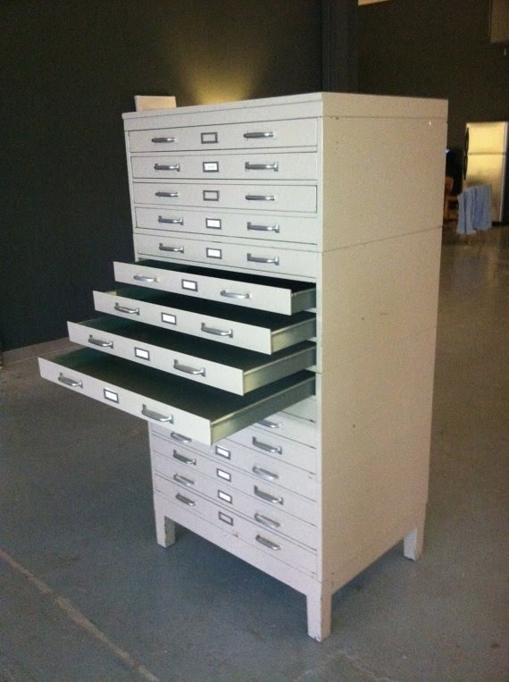 16 drawer metal flat file cabinet free shipping