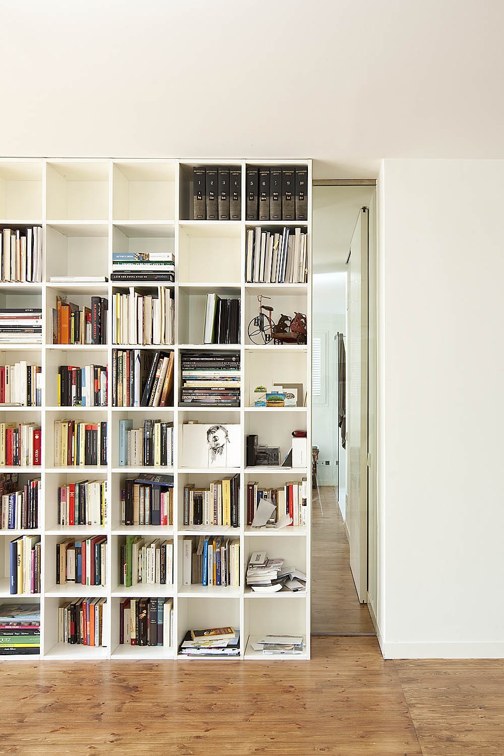 Bookcase sliding door