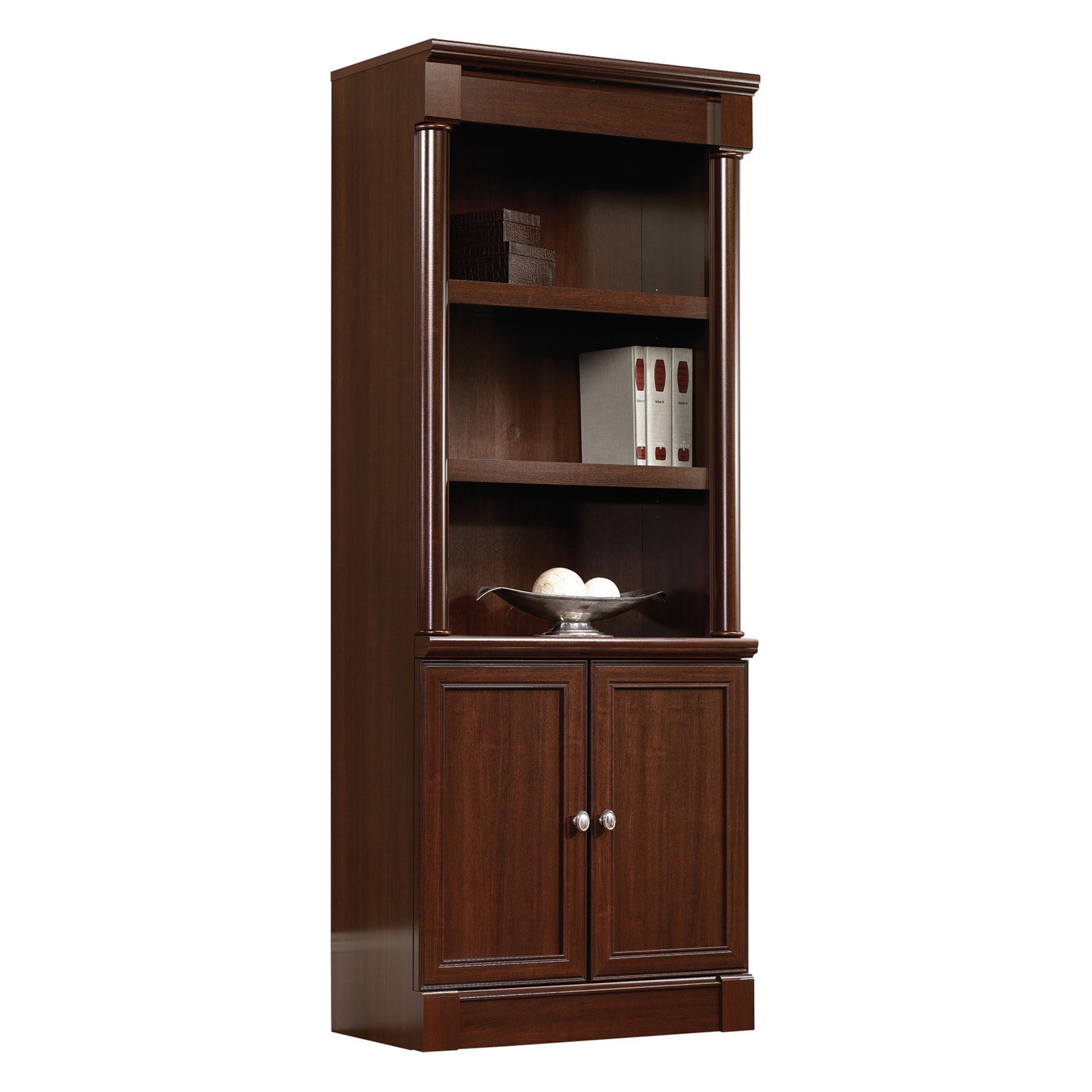 Cherry bookcase with doors 2