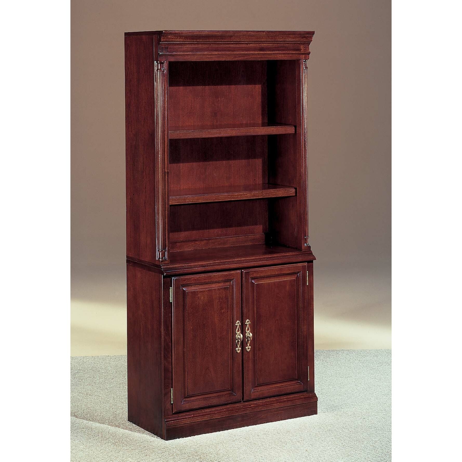 Cherry bookcase with doors