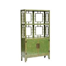 Chinese 2 door shelf asian bookcases cabinets and computer armoires