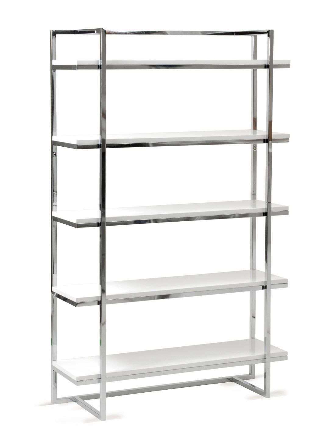 Chrome and glass shelving