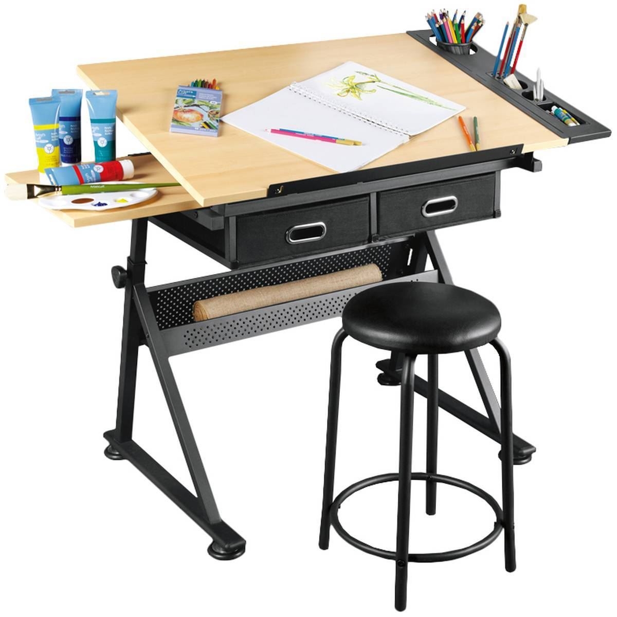Drafting table with storage