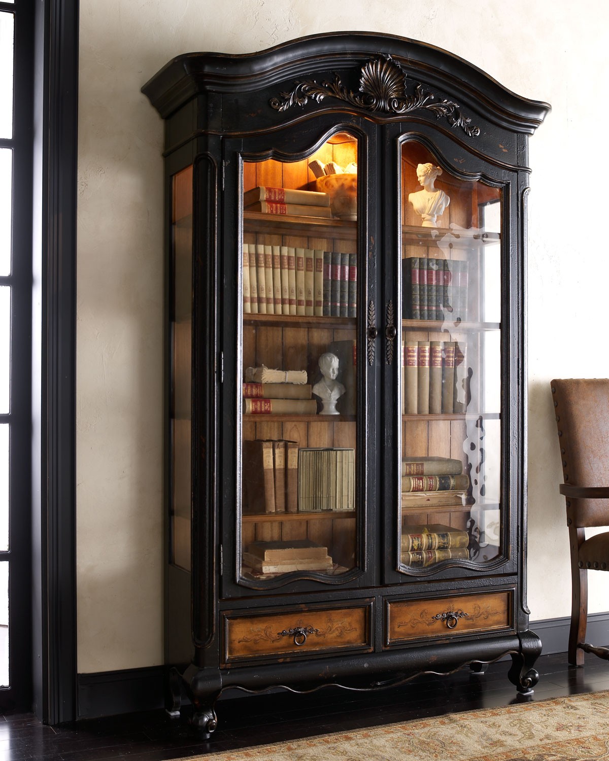 Glass curio cabinets