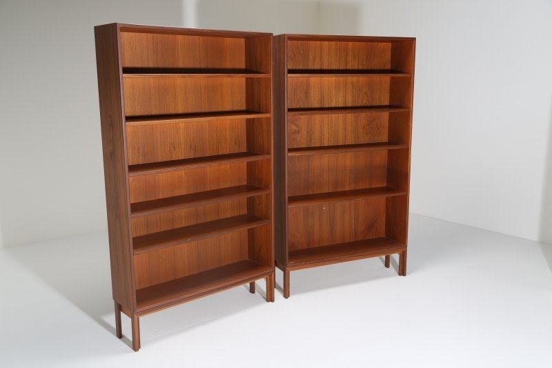 Pair of danish teak bookcases