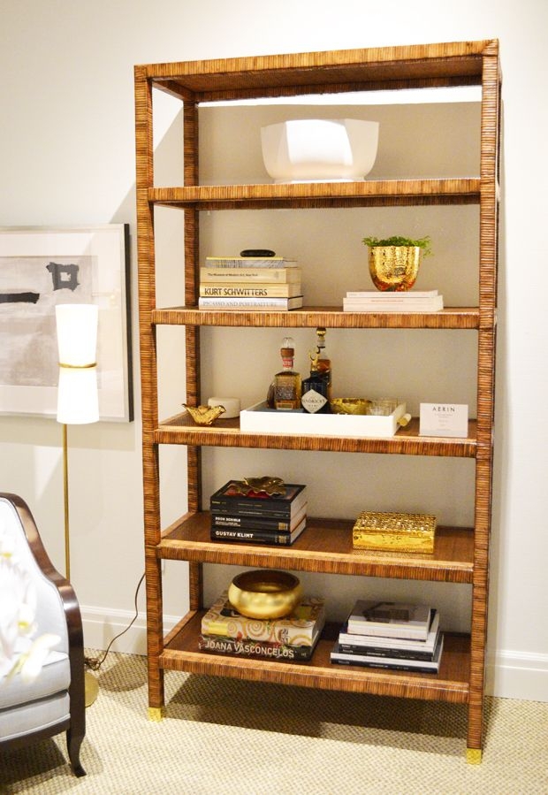 Rattan shelf