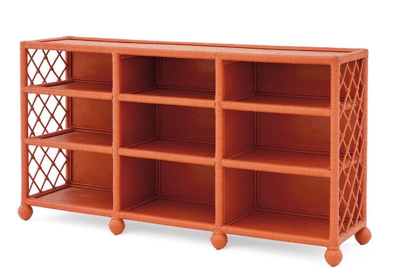 Wicker bookshelf