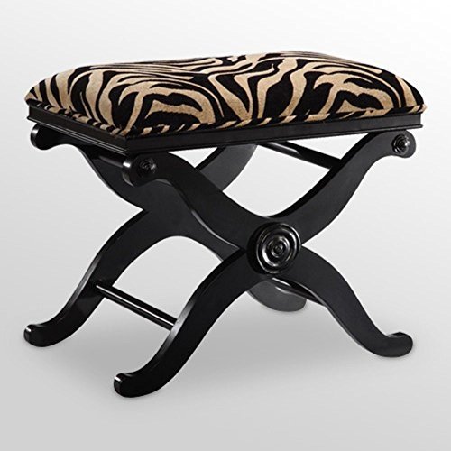 Coast to Coast Charles Zebra Print Upholstered Bench