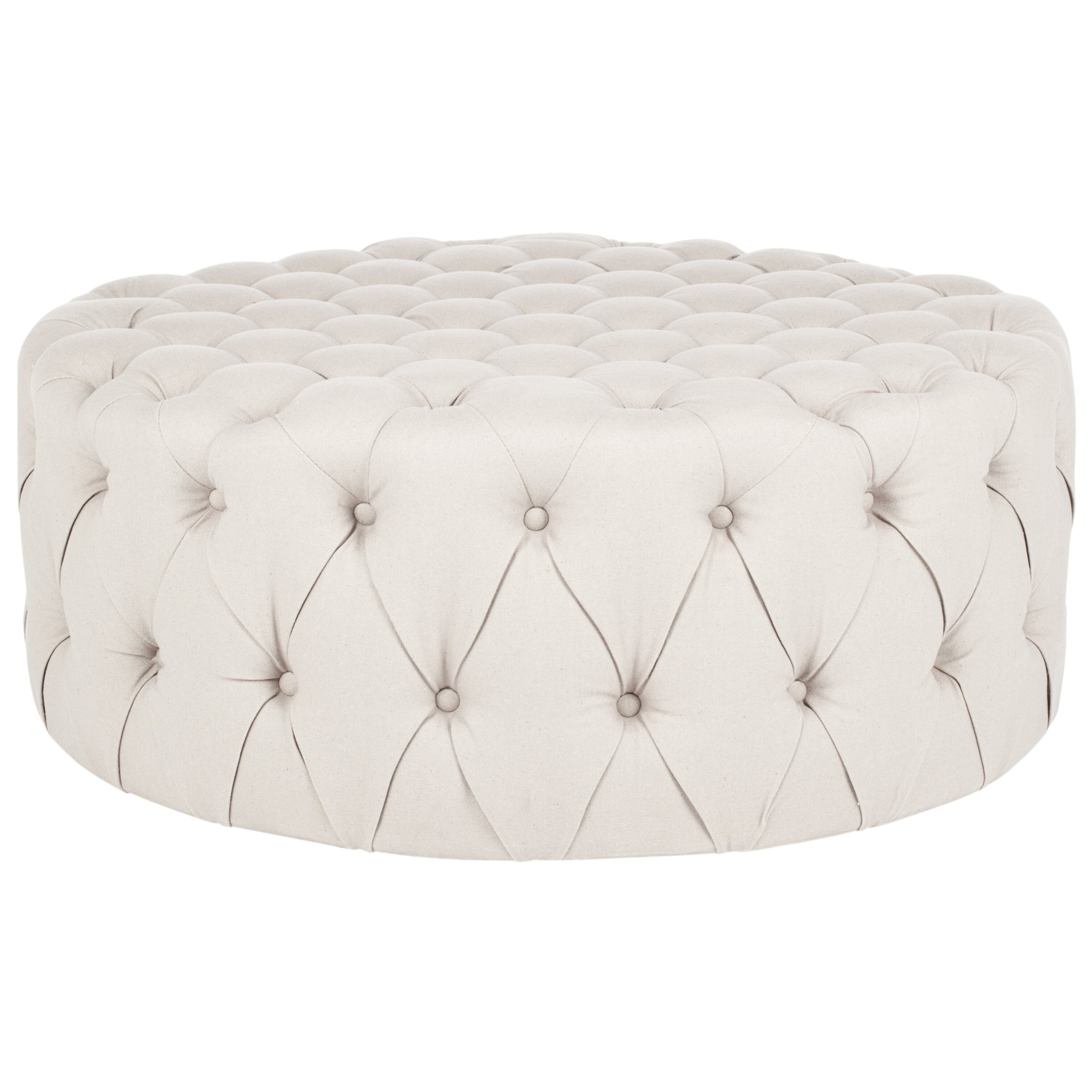 Large round storage ottoman