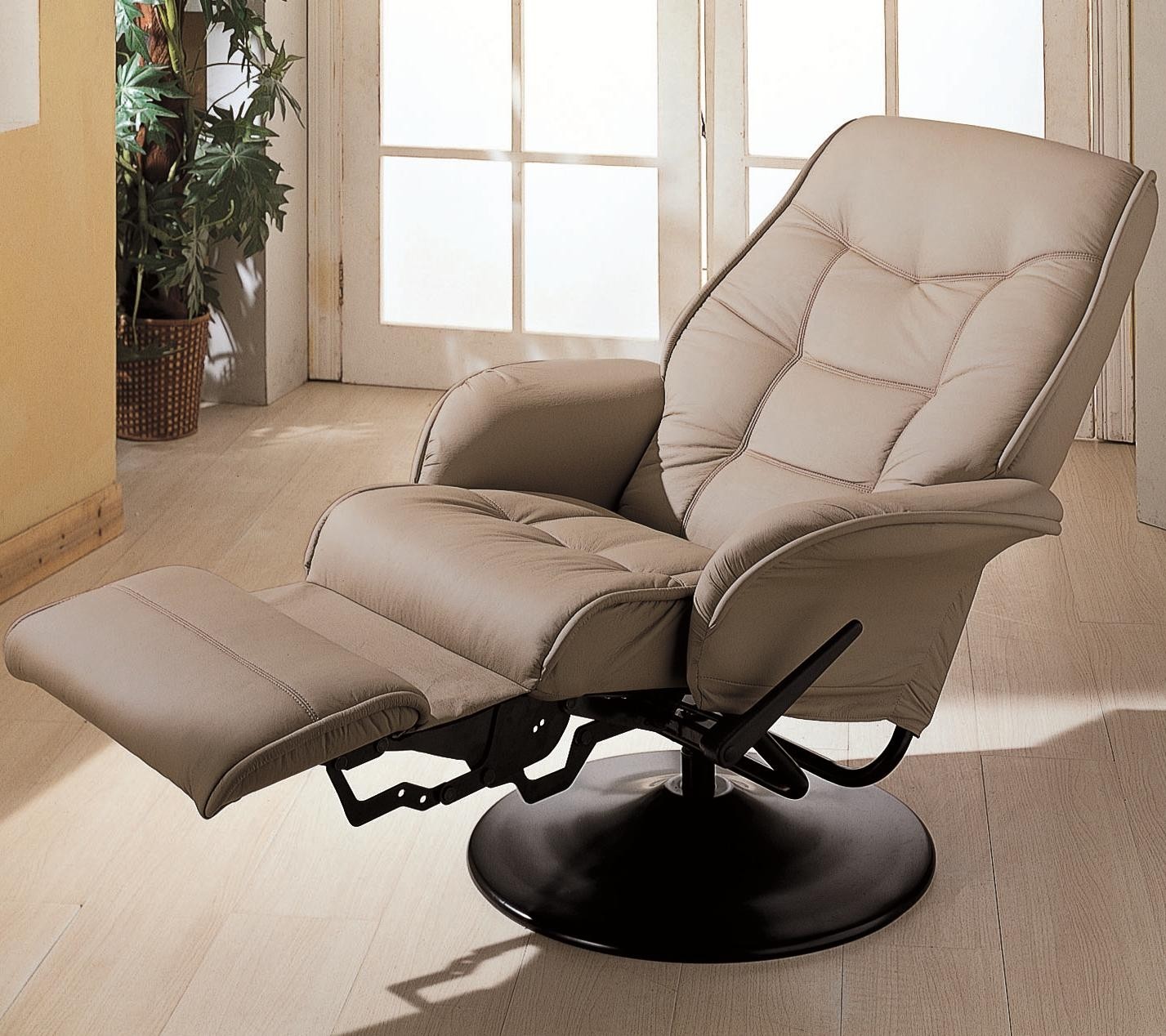 Leather swivel recliners