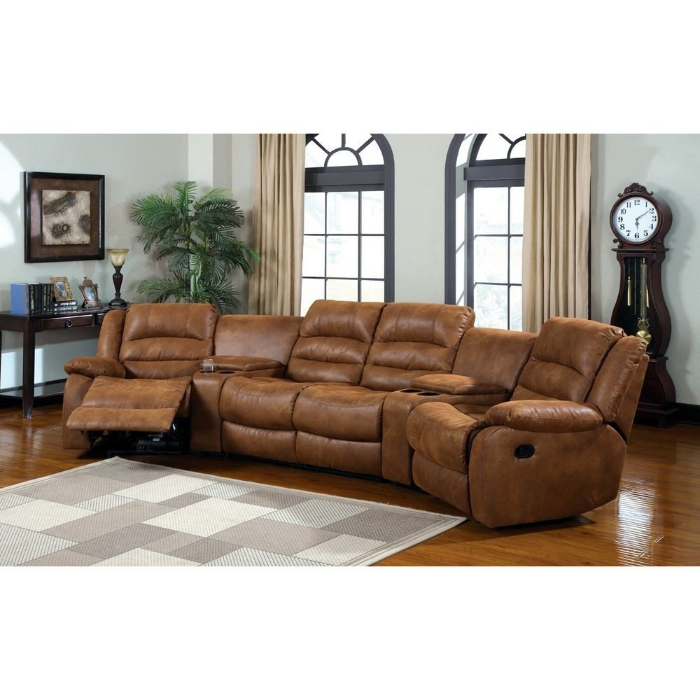 Manchester sectional home theatre sofa with built in recliners shopping