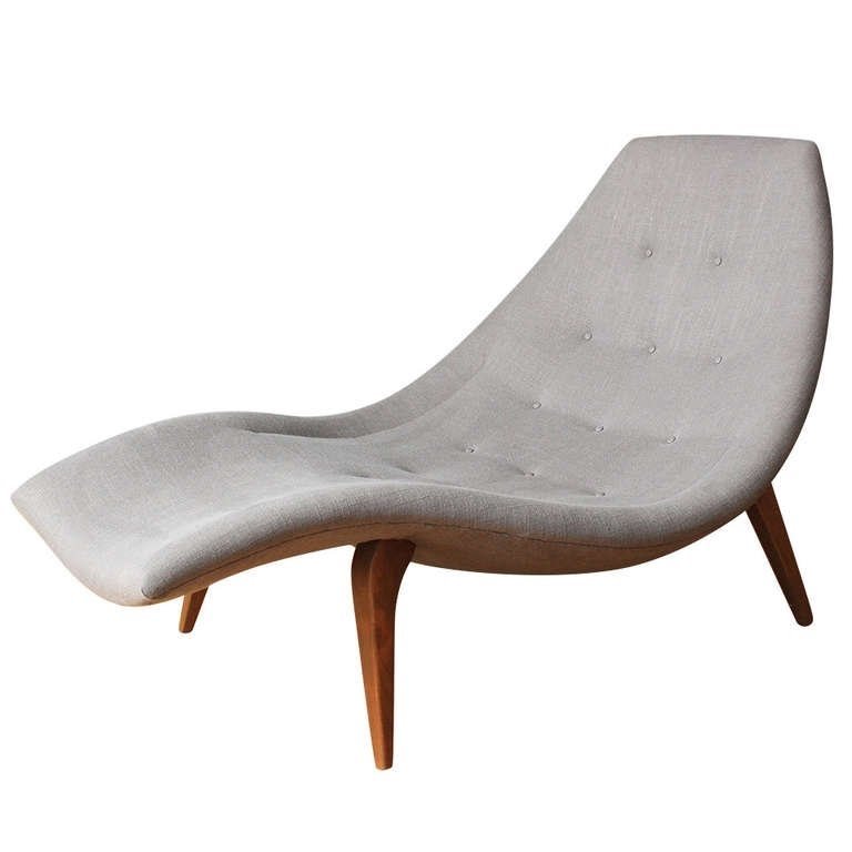Mid century modern chaise lounge style adrian pearsall